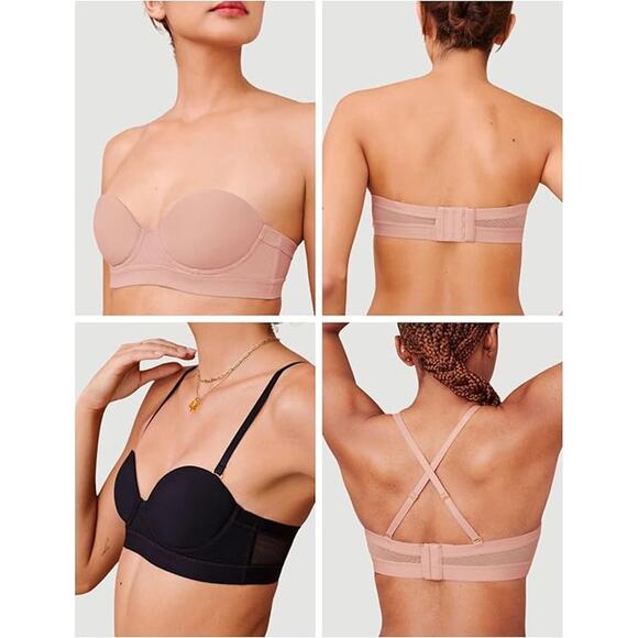 NWT Pepper MVP Multiway Strapless Underwire Bra Sienna Rose Women's 32AA - Picture 2 of 6